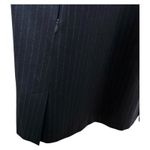 Theory  Women Navy Pinstripe Knit Sheath Dress Size 6 Sleeveless Shift Mob Career Photo 8