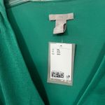 H&M  Green Ruched V Neck Long Sleeve Dress Plus Size 3XL Cocktail Holiday Photo 3