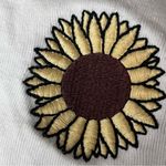 Love Peace and Lazy Days Sunflower Crop Tank Top XS White Cottagecore Y2K Boho Photo 10