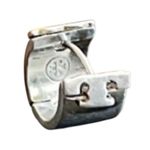 Tory Burch New Auth. Britten Logo Huggie Hoop Earrings Matte Silver on TB Card Photo 11