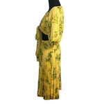 ASOS Design Pleated Midi Dress Floral Print Yellow Photo 5