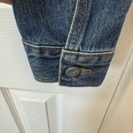 Calvin Klein Vintage‎  Dark Wash Collar Cropped Denim Jean Jacket Size Medium Photo 4