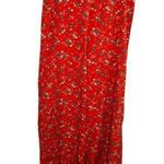Japna  Wide Leg Pants Orange Red Floral Photo 0