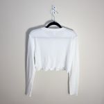 Aritzia NWT  Waffle West Long Sleeve Crop Top White Size Large Photo 4
