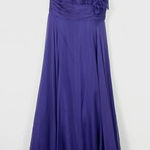 Jovani Purple 100% Silk One Shoulder Formal Gown Photo 0