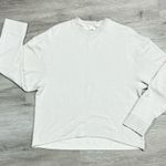 Nike Yoga Luxe Fleece Crew Long Sleeve Top Women’s Sz S Modal Tan Oversized Photo 4