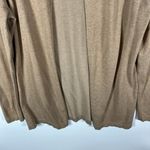 J. McLaughlin Sweater Women’s Sz M Tan Cardigan Cotton Stretch Open Front *flaw* Photo 3