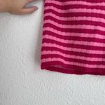 Cotton Candy LA Square Neck Tie Halter Crop Tank Top Pink Stripe Sweater Size M Size M Photo 3