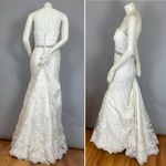 Kitty Chen Wedding Dress Strapless Lace Sweetheart Neckline Belt HEMMED Mermaid White Size XS Photo 2