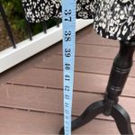 Mango  Ruffled floral print dress black white Sz 6 Photo 5