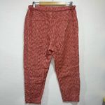 Anthropologie Brand Coral Red Longshore Size M Cotton High Rise Cropped Pants Photo 2