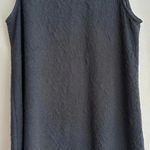 Blu Pepper Black Floral Textured Tank Dress, Swing Dress, Size Medium Photo 3