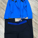 kim rogers  XL sporty jacket and sweatpants combo. Royal blue and black Photo 0