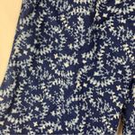 Sundance  women's small linen blue print wide leg pants white pattern casual Photo 4