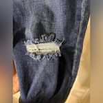 CAbi Ripped Distressed Frayed Holes Denim High Cropped Straight Zip Jeans Sz 4 Photo 6