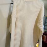 Elegant Cream Cable Knit Sweater Size L Photo 1