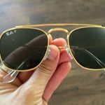 Ray-Ban  Square Aviator Sunglasses RB3557 9196/48 Gold Polarized Italy + Case Photo 0