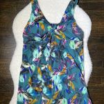 NWOT Swimsuits For All Palm Leaf Twist Front V Photo 0