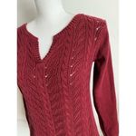 Route 66  • Burgundy Cable Knit Sweater Photo 2