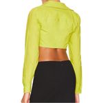 H:ours NWT Revolve  Nadia Crop Blouse Acid Lime Green Sz S Photo 3