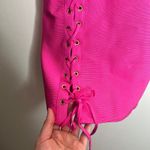 House Of CB Sakara Hot Pink Side Lace Bandage Dress Womens Small Photo 10