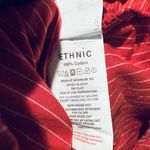 Ethnic Fuzion Embroidered Dress Striped Cotton Casual Summer Dress Red Size L Size L Photo 6