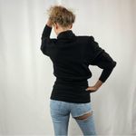 Vintage Valentino Miss V Wool Ruched Turtleneck Sweater in Black Size Small Photo 3