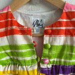 American Vintage MALIA Honolulu Vtg 70s Handmade Hawaii Stripe Retro Sleeveless Romper Womens S Photo 2