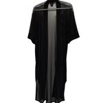 Rue 21  Women's/Junior's Black Long Mesh Floral Short Sleeve Kimono Size S‎ Photo 1