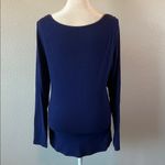 Old Navy Long Sleeve Button Boatneck TShirt Blue Size Large Photo 3