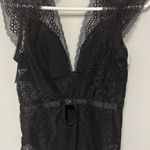 Sophie B Black Lace BodySuit Large Padded NWT Lingerie Body Suit Top Open Back Photo 3