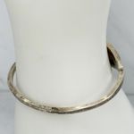 Vintage Alpaca Mexico Mother of Pearl Shell Flower Inlay Bangle Green Photo 7