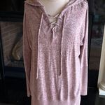 Chance or Fate Oversized Hoodie Comfy Heather Plum Pullover  Long Tunic Womens XS Photo 1