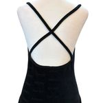 SKIMS Logo Velour Slip Dress in Onyx Black Size Large Photo 6