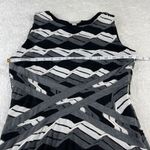 ECI  New York‎ Fit & Flare Dress Womens 8 Black White Geometric Sleeveless Lined Photo 4
