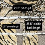 Natori Black Tan Animal Print Stretch Jersey Kimono Robe Tiger Leopard Lounge Photo 13