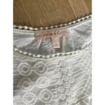 Hailey & Co White Gauze‎ Top Sleeveless Blouse L Lace Detail Shirt Ivory Size L Photo 1
