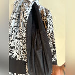 Vintage Black White Floral Jersey Fit Flare Dress M Conrad C Size M Photo 3