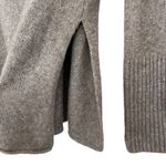 All Saints Tan Silver Metallic Thread Roll Neck Oversized Wool Blend Sweater S Photo 3