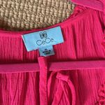 CeCe  xl pink top NWOT rayon keyhole ruffle sleeve Photo 3