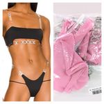 Monica Hansen Beachwear Shine Like A Diamond Pink Panther Bikini Set Photo 1