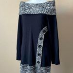 Venus  | Black Off-Shoulder Shift Sweater Dress Sz L Photo 1