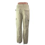 ZARA  Women's Cream Beige Khaki High Rise Straight Cargo Trousers Pants Size 4 Photo 1