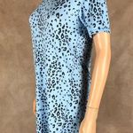 Jenni Blue Cheetah Print Short Sleeve Knit Nightgown NWT XS Photo 4