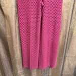 Free People Beach Sola Fiji Hot Pink Open Knit Wide Leg Pants Medium NWOT Photo 5
