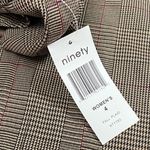 Ninety Women’s Sz 4 Brown Fall Plaid Houndstooth Straight Leg Trousers Pants Photo 14