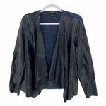 Melissa Paige Faux Leather & Boucle Open Jacket Photo 0