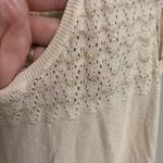 American Eagle  Cream Gold Knit fit flare dress Short Sleeve Lightweight Medium Photo 2
