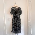 Diane Von Furstenberg Diane Von‎ Furstenberg  Orla Black and White High Low Dress Sz 6 Photo 2