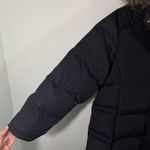 Garnet Hill  Women's Black Insulated Puffer Full Zip Hooded Down Jacket Size 6 Photo 3